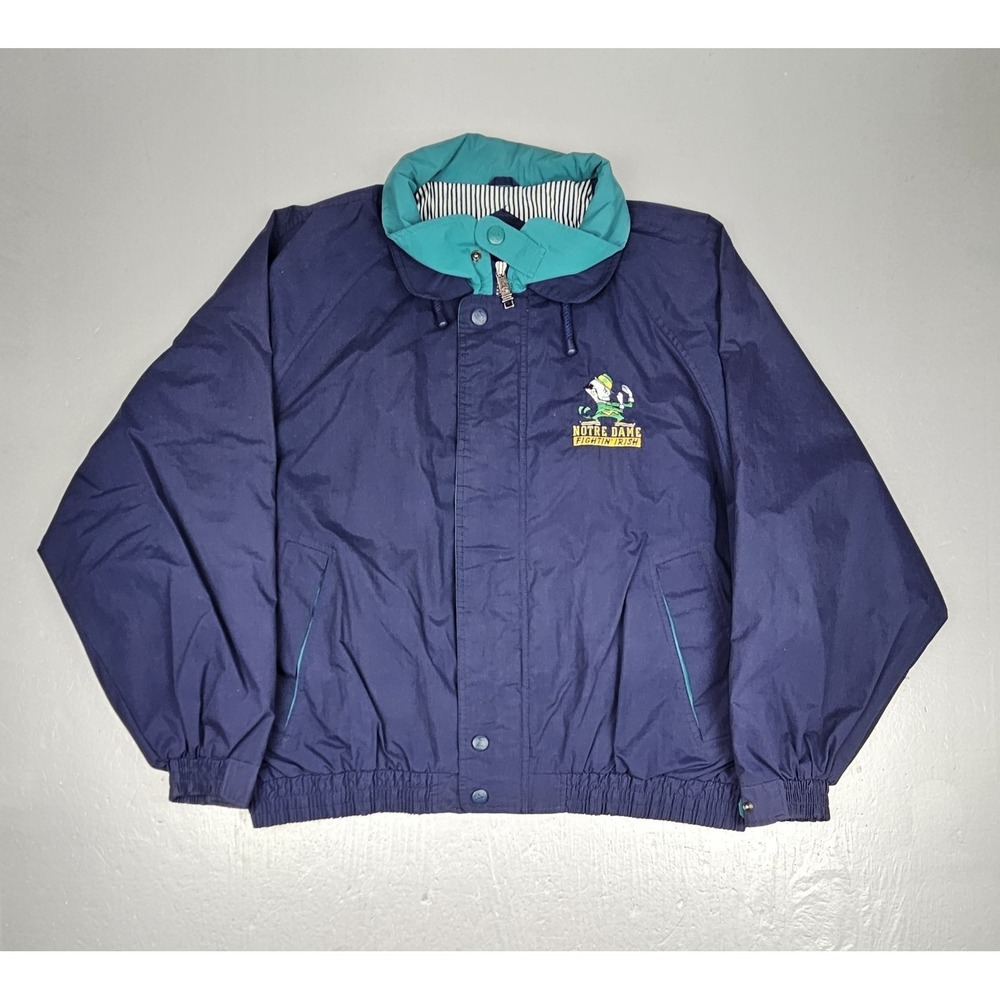 Vintage Swingster Notre Dame Fighting Irish Jacket‎ Mens XXL Pinstripe Lining